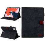 For iPad Pro 11 (2020) & (2018) Marble Style Cloth Texture Tablet PC Protective Leather Case with Bracket & Card Slot & Photo Holder(Black)