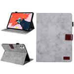 For iPad Pro 11 (2020) & (2018) Marble Style Cloth Texture Tablet PC Protective Leather Case with Bracket & Card Slot & Photo Holder(Gray)