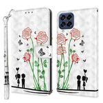 For Samsung Galaxy M53 3D Painted Leather Phone Case(Couple Rose)