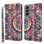 For Samsung Galaxy S22+ 5G 3D Painted Leather Phone Case(Colorful Mandala)