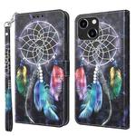 For iPhone 13 3D Painted Leather Phone Case(Colorful Dreamcatcher)