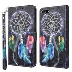 For iPhone SE 2022 / SE 2020 / 8 / 7 3D Painted Leather Phone Case(Colorful Dreamcatcher)