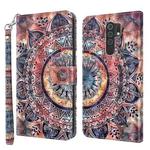 For Xiaomi Redmi 9 3D Painted Leather Phone Case(Colorful Mandala)