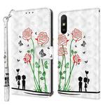 For Xiaomi Redmi 9A 3D Painted Leather Phone Case(Couple Rose)