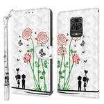 For Xiaomi Redmi Note 9 Pro / Note 9 Pro Max 3D Painted Leather Phone Case(Couple Rose)