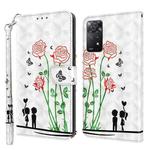 For Xiaomi Redmi Note 11 5G / 4G Global 3D Painted Leather Phone Case(Couple Rose)