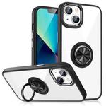 For iPhone 14 Ring Holder TPU Acrylic Phone Case (Black)