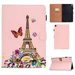 Pure Color Painting Left and Right Flat Leather Case with Pen Cover & Card Slot & Buckle Anti-skid Strip and Bracket(Iron Tower)