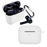 For RAZER Hammerhead True Wireless Pro Pure Color Bluetooth Earphone Soft Silicone Protective Case With Hook(White)