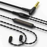 CVJ V2 1.25m Oxygen-free Copper Original 3.5mm Elbow Earphone Cable, Style:MMCX with Mic(Black)