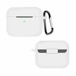 For Razer Hammerhead True Wireless X Pure Color Bluetooth Earphone Soft Silicone Protective Case With Hook(White)