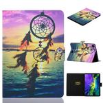 For iPad Pro 11 inch 2020 Painted Left and Right Flat Leather Tablet Case with Sleep Function & Card Slot & Buckle Anti-skid Strip and Bracket(Dreamcatcher)