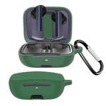 For FIIL CG Pro Pure Color Bluetooth Earphone Soft Silicone Protective Case With Hook(Green)