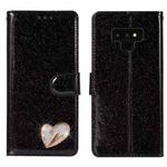 For Samsung Galaxy Note9 Glitter Powder Love Leather Phone Case(Black)