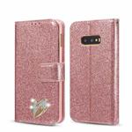 For Samsung Galaxy S10e Glitter Powder Love Leather Phone Case(Pink)