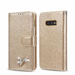 For Samsung Galaxy S10e Glitter Powder Love Leather Phone Case(Gold)