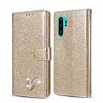 For Huawei P30 Pro Glitter Powder Love Leather Phone Case(Gold)