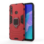 For Huawei Y7P PC + TPU Shockproof Protective Case with Magnetic Ring Holder(Red)