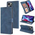 For iPhone 14 Fantasy Classic Skin-feel Calfskin Texture Leather Case(Blue)