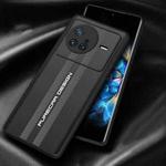 For vivo X 80 Carbon Fiber Texture Plain Leather Phone Case(Black)