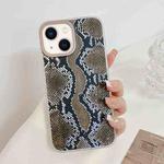 Snake Texture Dual-side Laminating TPU Phone Case For iPhone 14(Brown)
