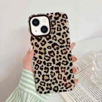 Leopard Texture Dual-side Laminating Phone Case For iPhone 14(Light Brown)