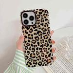 Leopard Texture Dual-side Laminating Phone Case For iPhone 14 Pro(Light Brown)