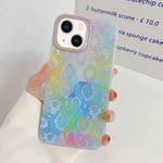 Python Texture Dual-side Laminating Phone Case For iPhone 14(Triangle Rainbow)