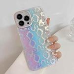 Python Texture Dual-side Laminating Phone Case For iPhone 14 Pro Max(Blue Pink)