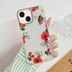 For iPhone 14 Plus Dual-side Laminating Fresh Flowers Phone Case (Noon Flower)