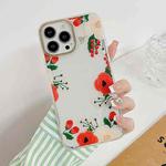 Dual-side Laminating Fresh Flowers Phone Case For iPhone 14 Pro Max(Noon Flower)
