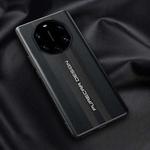 For Huawei Mate 40 RS Porsche Design Carbon Fiber Texture Plain Leather Phone Case(Black)
