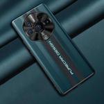 For Honor Magic3 Ultimate Carbon Fiber Texture Plain Leather Phone Case(Dark Green)
