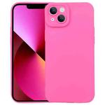 For iPhone 14 Liquid Silicone Full Coverage Phone Case (Rose Red)