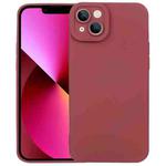 For iPhone 14 Liquid Silicone Full Coverage Phone Case (Wine Red)