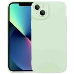 For iPhone 14 Plus Liquid Silicone Full Coverage Phone Case (Light Green)