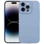 For iPhone 14 Pro Liquid Silicone Full Coverage Phone Case(Blue Grey)