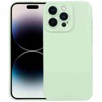 For iPhone 14 Pro Max Liquid Silicone Full Coverage Phone Case (Light Green)