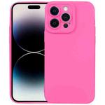 For iPhone 14 Pro Max Liquid Silicone Full Coverage Phone Case (Rose Red)