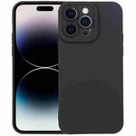 For iPhone 14 Pro Max Liquid Silicone Full Coverage Phone Case (Black)