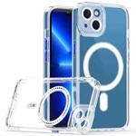 For iPhone 14 Cat-eye TPU Acrylic Magsafe Phone Case (Blue)