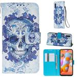 For Galaxy M11 3D Painting Horizontal Flip Leather Case with Holder & Card Slot & Wallet & Lanyard(Cloud Ghost Head)
