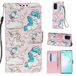 For Galaxy M80s 3D Painting Horizontal Flip Leather Case with Holder & Card Slot & Wallet & Lanyard(Pink Pony)
