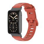 For Xiaomi Mi Band 7 Pro Mijobs Flat Hole TPU Watch Band(Orange Black)