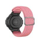 For Amazfit T-Rex / T-Rex Pro / Ares Adjustable Buckle Braided Nylon Watch Band(Pink)