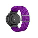 For Amazfit T-Rex / T-Rex Pro / Ares Adjustable Buckle Braided Nylon Watch Band(Purple)