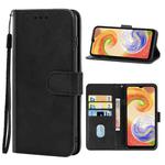 For Samsung Galaxy A04 Leather Phone Case(Black)
