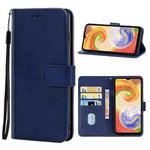 For Samsung Galaxy A04 Leather Phone Case(Blue)