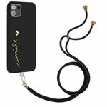 For Realme C11 2020 Gilding Line TPU Phone Case with Strap(Black)