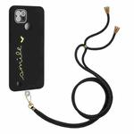 For Realme C21Y / C25Y Gilding Line TPU Phone Case with Strap(Black)